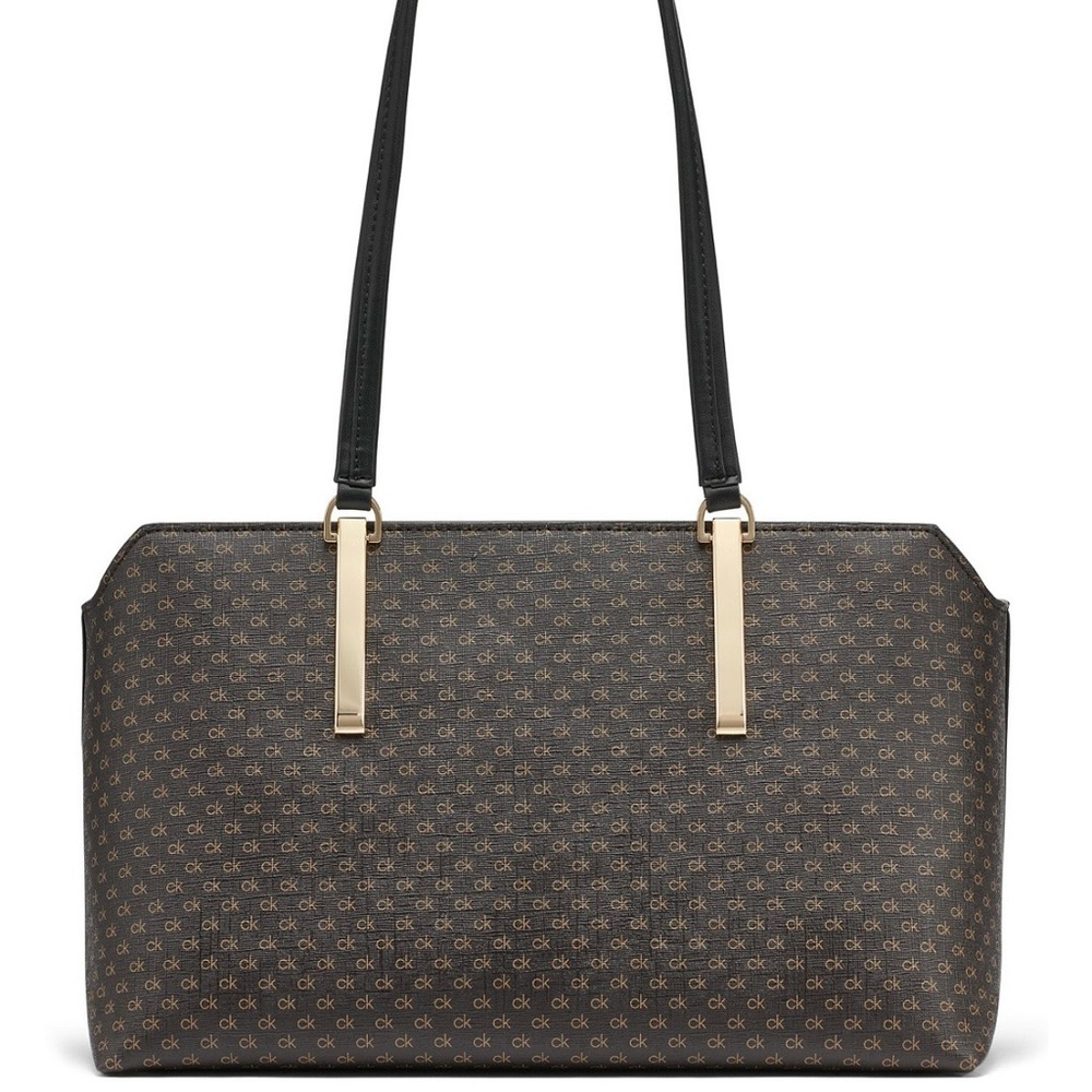 Calvin Klein Black and Brown Shoulder Bag - Picture 2 of 5